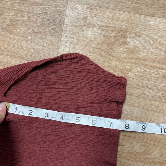 JACQUE & KOKO TANK TOP TEXTURED SIDE SLIT STRETCH SIZE18/20 BURGUNDY MINIMALIST - Picture 8 of 8